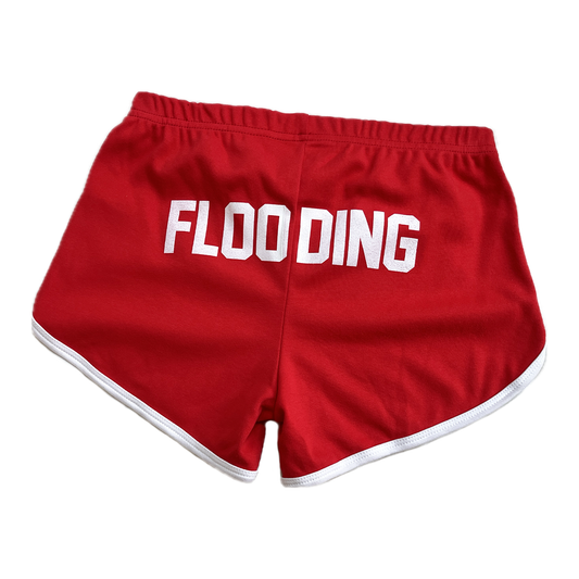 Flooding Red Booty Shorts